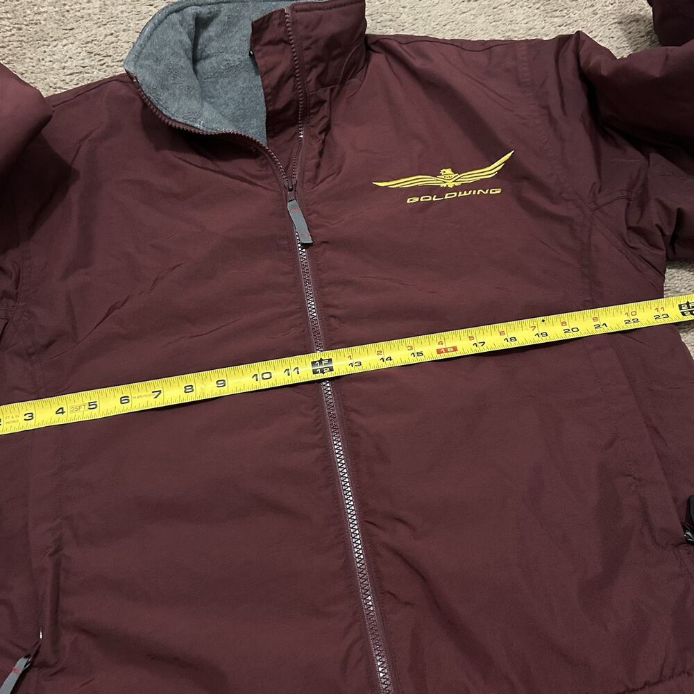 '06 HONDA GOLDWING SINCE 1975 Medium NYLON MOTORCYCLE JACKET EMBROIDERED FLEECE - Picture 7 of 9